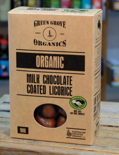 Green Grove Organics - Organic Milk Chocolate Coated licorice 180g